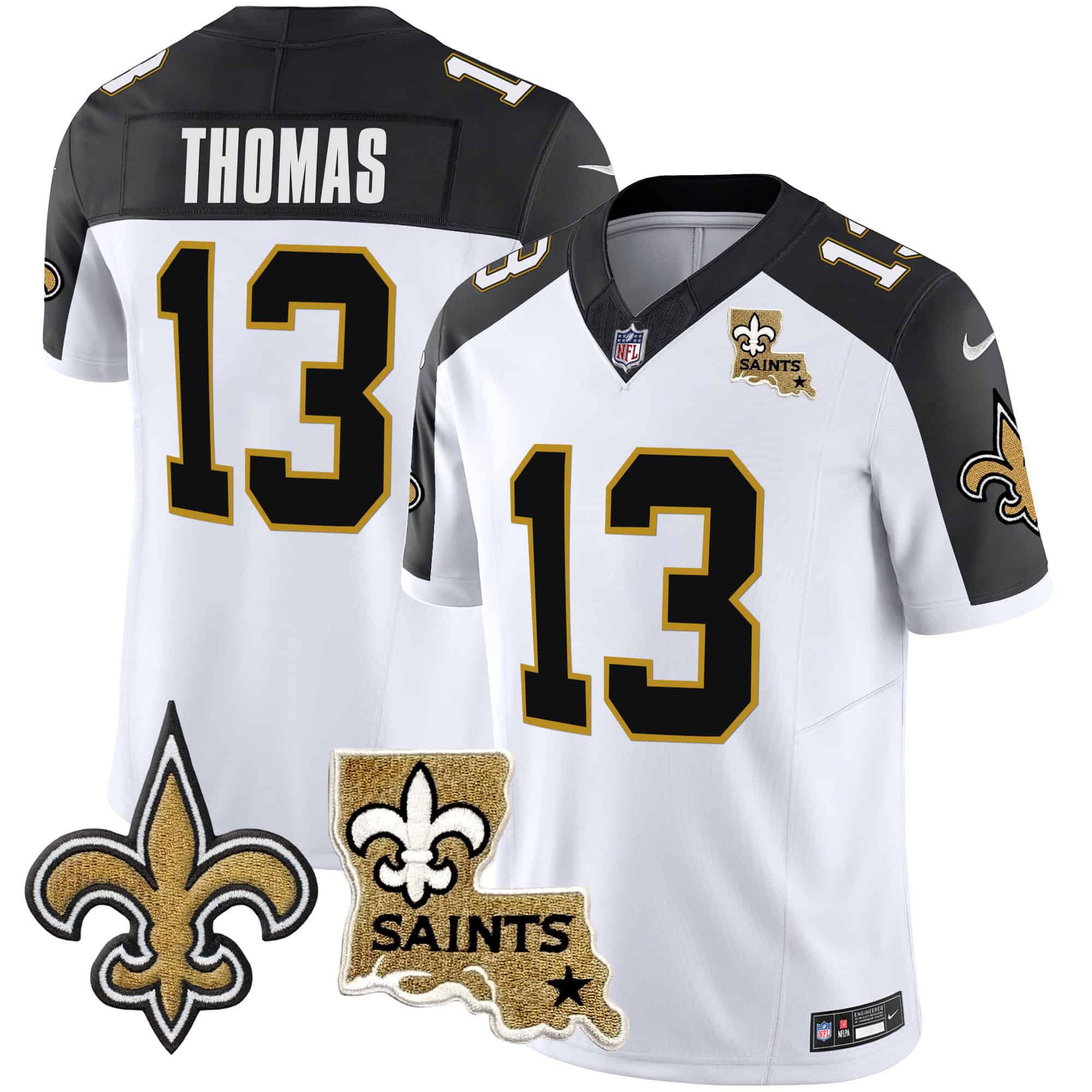 Men New Orleans Saints #13 Thomas White 2024 Nike Vapor Limited NFL Jersey style 1